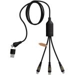 SCX.design C50 5-in-1 fast charging 100W/5A cable with digital display Black