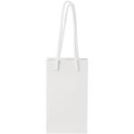 Handgefertigte 170 g/m² Integra-Papiertüte mit Kunststoff Kordelgriffen – 9,5 × 4 × 17 cm Weiß
