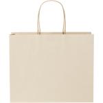 Agricultural waste 150 g/m2 paper bag with twisted handles - large White