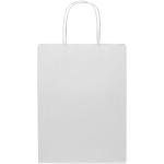 Kraftpapiertasche 120 g/m² mit gedrehten Griffen – 24 × 9 × 32 cm Weiß