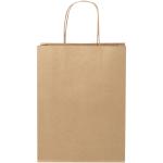 Kraftpapiertasche 120 g/m² mit gedrehten Griffen – 24 × 9 × 32 cm Natur