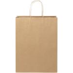 Kraftpapiertasche 120 g/m² mit gedrehten Griffen – 31 × 12 × 41 cm Natur