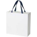 Smartfold Papiertüte, 210 g/m², mit Bandgriffen und Glanzlaminierung – 31 x 12 x 31 cm Blau