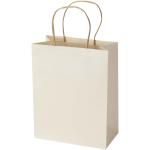 Landwirtschaftliche Altpapiertasche, 150 g/m², mit gedrehten Tragegriffen – 18 x 9 x 23 cm Weiß