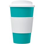 Americano® 350 ml insulated tumbler with grip Aquamarin blue