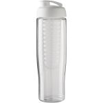 H2O Active® Tempo 700 ml Sportflasche mit Klappdeckel und Infusor Transparent weiß