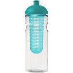 H2O Active® Base 650 ml Sportflasche mit Stülpdeckel und Infusor Transparent türkis