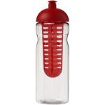 H2O Active® Base 650 ml Sportflasche mit Stülpdeckel und Infusor Transparent rot