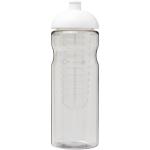 H2O Active® Base 650 ml Sportflasche mit Stülpdeckel und Infusor Transparent weiß