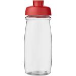 H2O Active® Pulse 600 ml flip lid sport bottle Transparent red