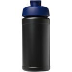 Baseline® Plus 500 ml Sportflasche mit Klappdeckel Schwarz/blau