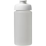 Baseline® Plus grip 500 ml Sportflasche mit Klappdeckel Transparent weiß