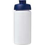 Baseline® Plus grip 500 ml Sportflasche mit Klappdeckel Weiß/blau