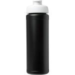 Baseline® Plus grip 750 ml Sportflasche mit Klappdeckel Schwarz/weiss