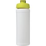Baseline® Plus grip 750 ml Sportflasche mit Klappdeckel, weiß Weiß, lindgrün