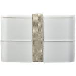 MIYO Renew double layer lunch box, ivory white Ivory white, pebble gray