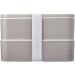 MIYO Renew double layer lunch box, pebble grey Pebble grey, white