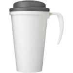 Brite-Americano® Grande 350 ml mug with spill-proof lid White/grey