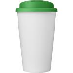 Americano® Eco 350 ml recycled tumbler with spill-proof lid, white White,green