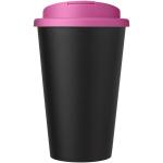 Americano® Eco 350 ml recycled tumbler with spill-proof lid Pink/black