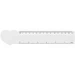Tait 15 cm heart-shaped recycled plastic ruler White