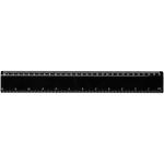 Renzo 30 cm plastic ruler Black