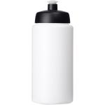 Baseline® Plus grip 500 ml Sportflasche mit Sportdeckel Weiß/schwarz