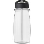 H2O Active® Pulse 600 ml spout lid sport bottle Transparent black