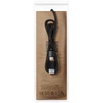 SCX.design C37 40W 5-in-1 rPET Ladekabel in rundem Bambusgehäuse mit Leuchtlogo Holz