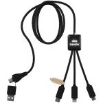 SCX.design C45 5-in-1 rPET charging cable with data transfer Black