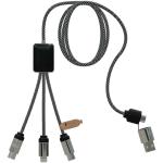 SCX.design C33 60W Typ C Ladekabel mit doppeltem Leuchtlogo Rauch grau