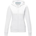 Ruby women’s GOTS organic recycled full zip hoodie, white White | XS