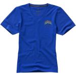 Kawartha short sleeve women's organic v-neck t-shirt, aztec blue Aztec blue | XS