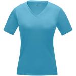 Kawartha short sleeve women's GOTS organic V-neck t-shirt, skyblue Skyblue | XS