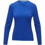 Ponoka long sleeve women's organic t-shirt, aztec blue Aztec blue | XS