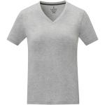 Somoto short sleeve women's v-neck t-shirt, heather smoke Heather smoke | XS