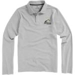 Oakville long sleeve men's polo, grey marl Grey marl | XS