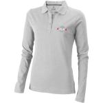 Oakville Langarm Poloshirt für Damen, Grau meliert Grau meliert | XS