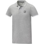 Morgan short sleeve men's duotone polo, heather smoke Heather smoke | XS