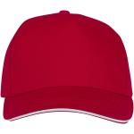 Ceto 5 panel sandwich cap Red