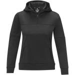Sayan women's half zip anorak hooded sweater, black Black | XS