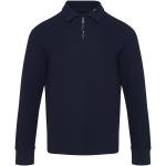 Apollo 245 g/m² long sleeve unisex half zip polo, navy Navy | 3XS