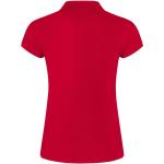 Star short sleeve women's polo, red Red | L