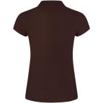 Star short sleeve women's polo, chocolate Chocolate | L