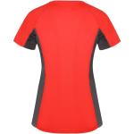 Shanghai 140 g/m² short sleeve women's sports t-shirt, red dark lead Red dark lead | S