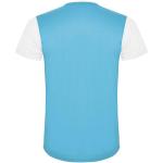 Detroit 130 g/m² short sleeve unisex sports t-shirt, white, turquoise White, turquoise | L