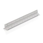 XD Collection 15cm. Aluminum triangular ruler Silver