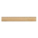 XD Collection Timberson extra thick 30cm double sided bamboo ruler Brown