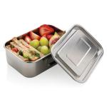 XD Collection Auslaufsichere Lunchbox aus RCS recyceltem Stainless Steel Silber