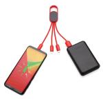 XD Collection 4-in-1 cable with carabiner clip Red